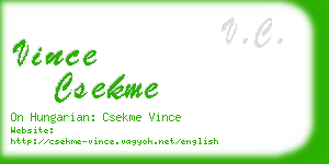 vince csekme business card